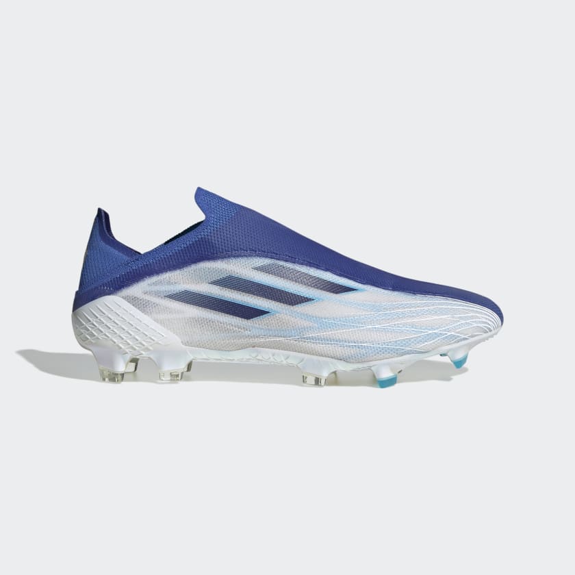Blue and 2025 white adidas boots